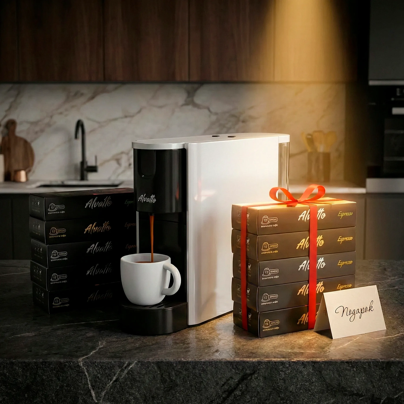 Комплект Альватто Соло Белый + 100 капсул (Второй набор в подарок)