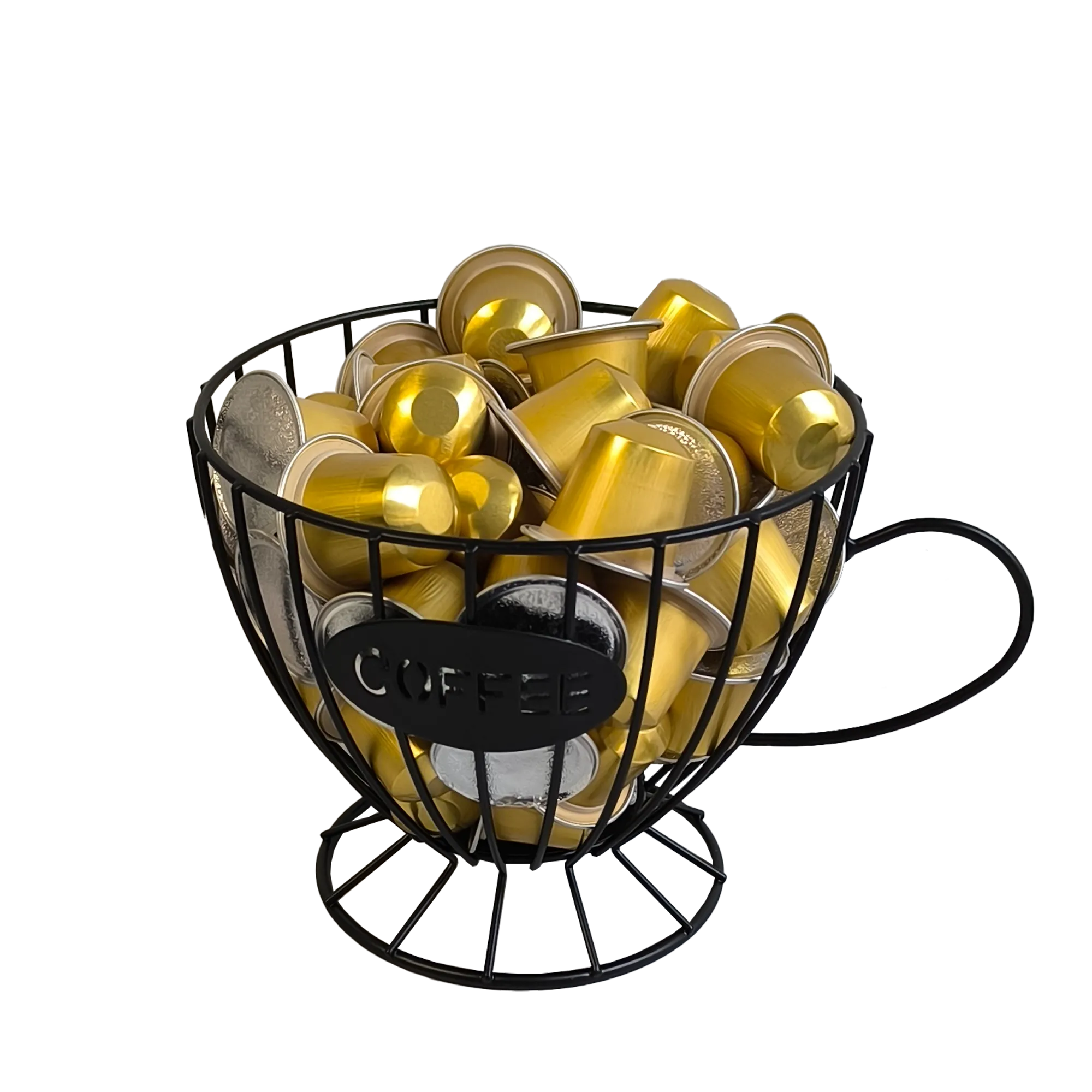 Металлическая корзина для хранения кофе в капсулах "Кофейная Чашка"